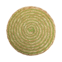 Set aus 6 runden Platzsets aus geflochtenem Stroh Ø38cm Spiral Color Katalog