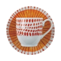 6er-Set Porzellan-Espressotassen mit Untertasse 90ml Marea C 