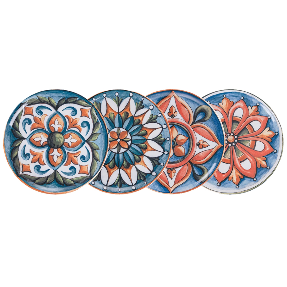 4er-Set Pizzateller/Servierplatten aus Porzellan Ø 33 cm Le Maioliche Aktion