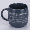3er-Set stapelbare Vorratsbecher aus Steingut, 350 ml, mit Schriftzügen, Victionary L Lagerbestand