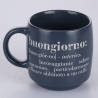 3er-Set stapelbare Vorratsbecher aus Steingut, 350 ml, mit Schriftzügen, Victionary L Lagerbestand