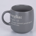 3er-Set stapelbare Vorratsbecher aus Steingut, 350 ml, mit Schriftzügen, Victionary L Modell