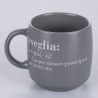 3er-Set stapelbare Vorratsbecher aus Steingut, 350 ml, mit Schriftzügen, Victionary L Modell