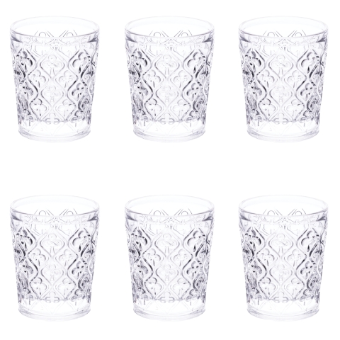 6-teiliges Trinkgläser-Set aus Glas mit texturierter Oberfläche 240 ml Marrakech Aktion