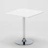 Weiß Quadratisch Tisch und 2 Stühle Farbiges Transparent Grand Soleil Cristal Light Titanium Kauf