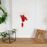 Wandskulptur aus Kunstharz Läufer mit roter Lackierung Doro-L Verkauf