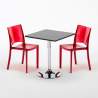 Schwarz Quadratisch Tisch und 2 Stühle Farbiges Polypropylen-Innenmastenset Grand Soleil B-Side Phantom Katalog