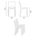 Schwarz Quadratisch Tisch und 2 Stühle Farbiges Polypropylen-Innenmastenset Grand Soleil B-Side Phantom 