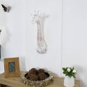 Wandskulptur aus Harz Giraffe moderne mehrfarbige Statue Brysh Verkauf
