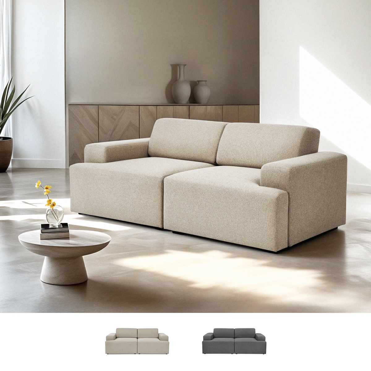 Sofa 2-Sitzer Stoff modernes Design 202x100x76cm Acamar Aktion Sofa 2-Sitzer Stoff modernes Design 202x100x76cm Acamar Aktion