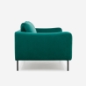 Sofa 3-Sitzer modern elegant aus dunkelgrünem Samt Tashi Rabatte