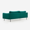 Sofa 3-Sitzer modern elegant aus dunkelgrünem Samt Tashi Katalog
