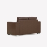 Sofa Wohnzimmer klassisch 2-Sitzer aus braunem Kunstleder Momo Katalog