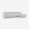 Sofa modular 3-Sitzer geschwungen mit Hocker aus Stoff Yuna-3P Verkauf