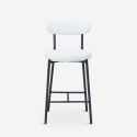 Hocker hoch modern Küche mit weißer Bouclé-Rückenlehne Opos Angebot