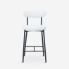 Hocker hoch modern Küche mit weißer Bouclé-Rückenlehne Opos Angebot