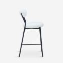 Hocker hoch modern Küche mit weißer Bouclé-Rückenlehne Opos Sales