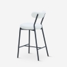 Hocker hoch modern Küche mit weißer Bouclé-Rückenlehne Opos Rabatte