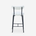 Hocker hoch modern Küche mit weißer Bouclé-Rückenlehne Opos Katalog