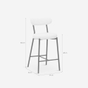 Hocker hoch modern Küche mit weißer Bouclé-Rückenlehne Opos Auswahl