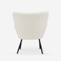 Sessel Wohnzimmer modern aus weißem Bouclé-Stoff Womb Katalog