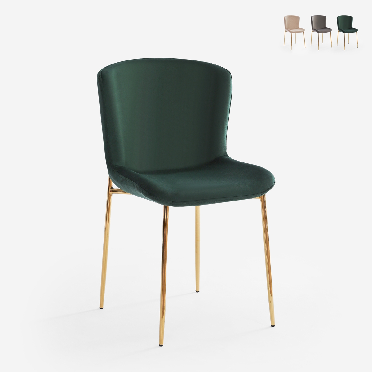 Stuhl aus Stoff Design Esszimmer mit goldfarbenen Beinen Virin Aktion Stuhl aus Stoff Design Esszimmer mit goldfarbenen Beinen Virin Aktion