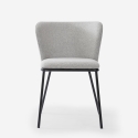 Stuhl für das Esszimmer in modernem Design aus Stoff mit schwarzen Beinen Lasta Modell