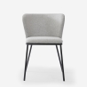 Stuhl für das Esszimmer in modernem Design aus Stoff mit schwarzen Beinen Lasta Modell
