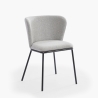 Stuhl für das Esszimmer in modernem Design aus Stoff mit schwarzen Beinen Lasta Eigenschaften