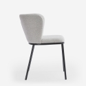 Stuhl für das Esszimmer in modernem Design aus Stoff mit schwarzen Beinen Lasta Maße
