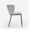 Stuhl für das Esszimmer in modernem Design aus Stoff mit schwarzen Beinen Lasta Maße