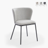 Stuhl für das Esszimmer in modernem Design aus Stoff mit schwarzen Beinen Lasta Verkauf
