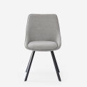 Stuhl drehbar für Esszimmer modernes Design aus Stoff Navya Lagerbestand