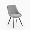 Stuhl drehbar für Esszimmer modernes Design aus Stoff Navya Auswahl