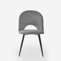 Stuhl modern aus Samt gepolstert Esszimmer Küche Zarda Modell