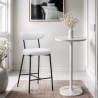 Hocker hoch modern Küche mit weißer Bouclé-Rückenlehne Opos Verkauf