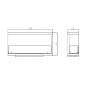 Eck-Einbau Bioethanol-Kamin 90x45 Sutri 90 
