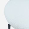 Hocker hoch modern Küche mit weißer Bouclé-Rückenlehne Opos Lagerbestand