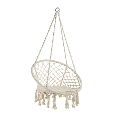 Garten-Hängesessel aus Makramee-Häkelstoff Swing Aktion