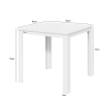 Weißer quadratischer Esstisch 80x80cm modernes Design Ika 8 Verkauf