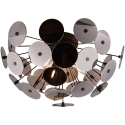 Moderne Deckenleuchte aus schwarzem Metall mit Chrom-Effekt Lunar Angebot