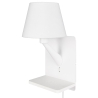 Wandleuchte mit USB-Wireless-Ladestation und Stoffschirm Myrik Sales