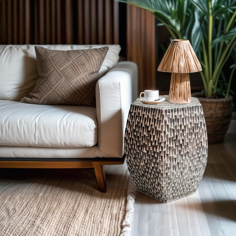 Tisch sechseckig, modernes Design mit Perlmutt-Intarsien Tari Aktion