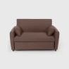 Porto Rico Ausziehbares 2-Sitzer-Schlafsofa, modernes Design aus Stoff 