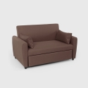Porto Rico Ausziehbares 2-Sitzer-Schlafsofa, modernes Design aus Stoff 
