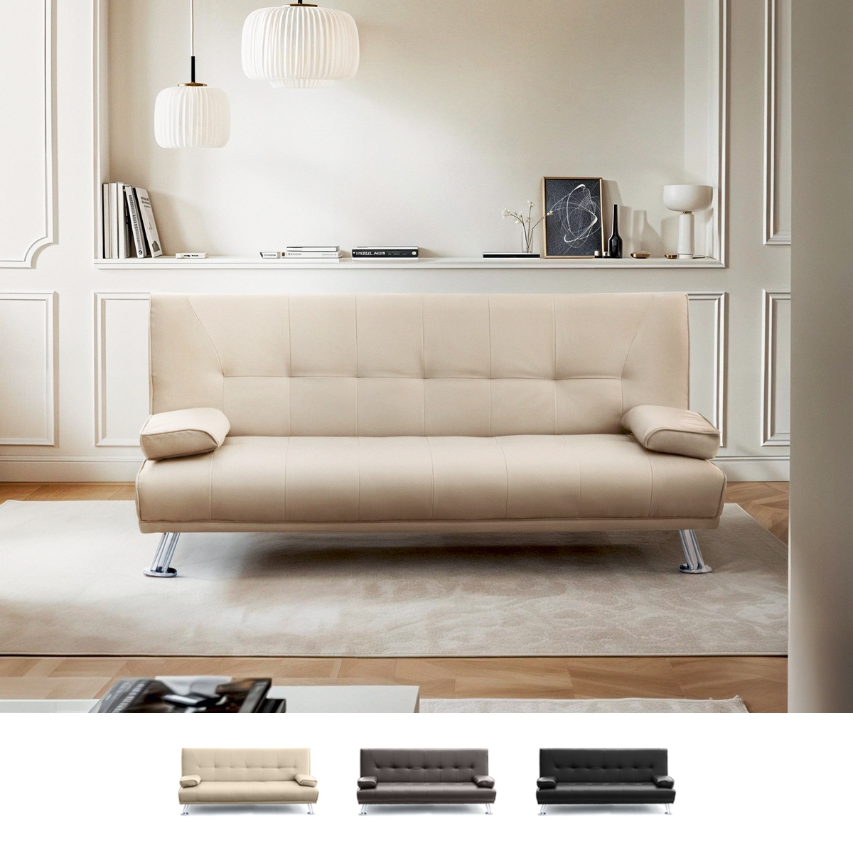 2-Sitzer Kunstleder Schlafsofa mit Armlehnen Olivina für Zuhause und öffentliche Plätze bereit zu schlafen Aktion 2-Sitzer Kunstleder Schlafsofa mit Armlehnen Olivina für Zuhause und öffentliche Plätze bereit zu schlafen Aktion