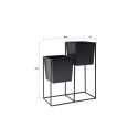 Schwarzer Metallständer für 2 Zimmerpflanzentöpfe Huas Angebot