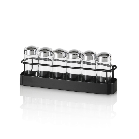 Küchen-Gewürzhalter mit 6-teiligem Glasbehälter-Set Lyu Aktion