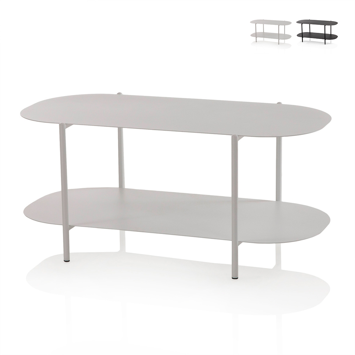 Moderner Couchtisch aus Metall mit Ablage Vitko Aktion Moderner Couchtisch aus Metall mit Ablage Vitko Aktion