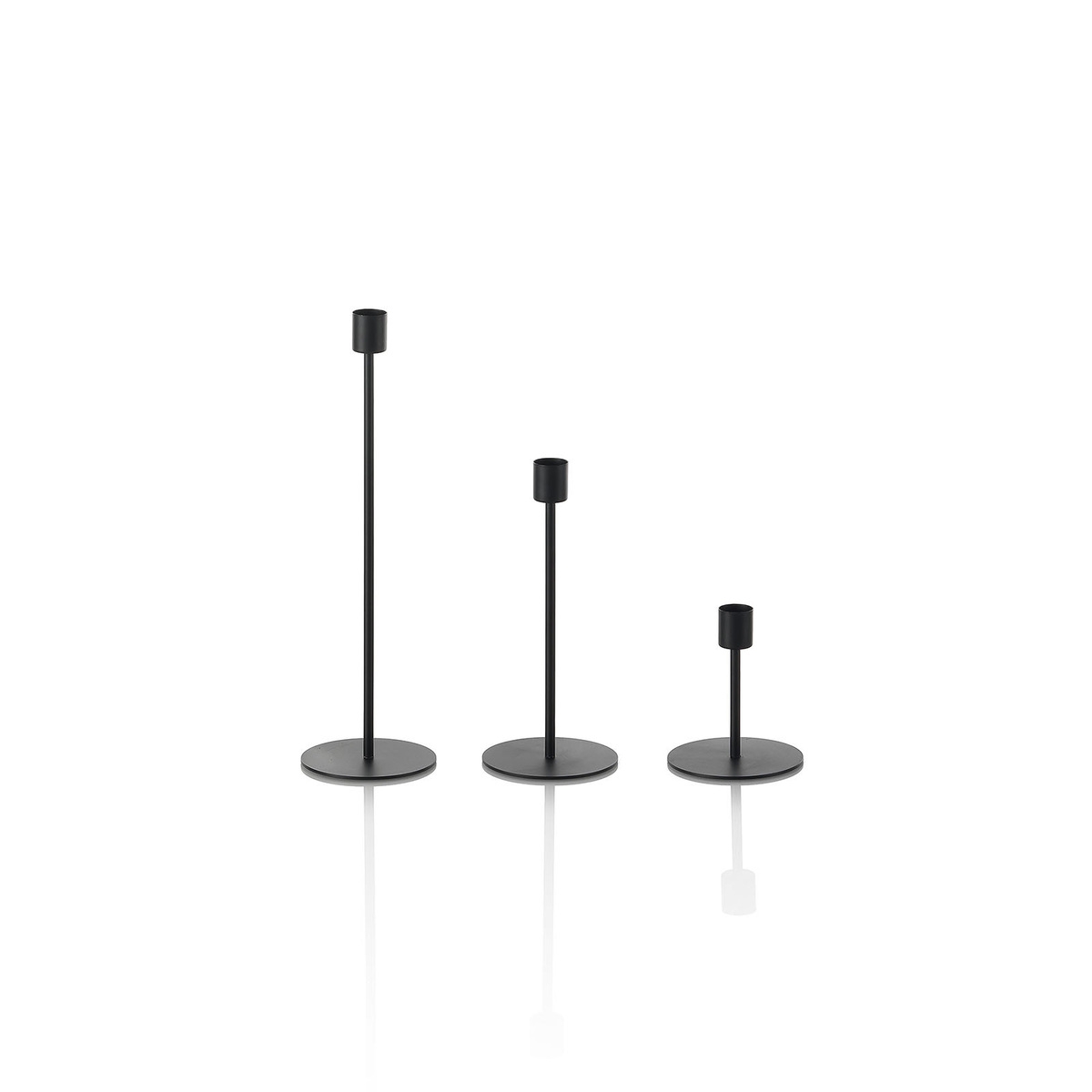3-teiliges Set schwarze Metall-Kerzenhalter im minimalistischen Zen-Stil Aktion 3-teiliges Set schwarze Metall-Kerzenhalter im minimalistischen Zen-Stil Aktion